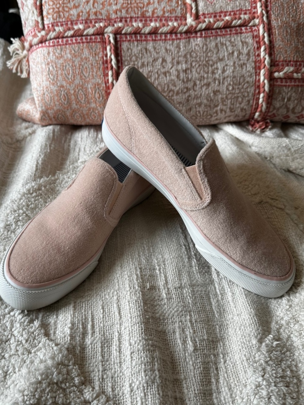 Keds Anchor Peach Terry Slip on Tennis shoe Sz 11 Worn 1X Run a bit wide Darling